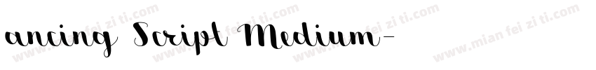ancing Script Medium字体转换